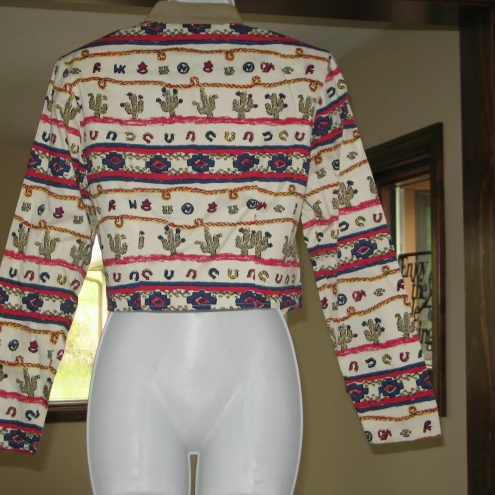 Cactus Western rodeo vintage crop blazer - Picture 2 of 5